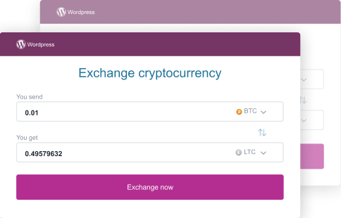Простой и удобный виджет Quickex для тех, кто хочет создать собственный обменник криптовалют.