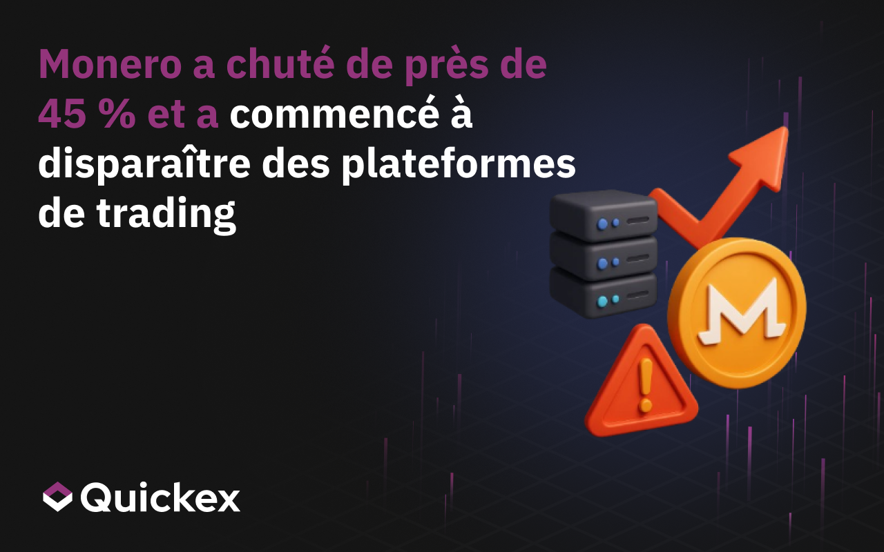Le Monero chute de près de 45% et commence à disparaître des plateformes d’échange