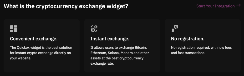 Crypto Exchange Widget