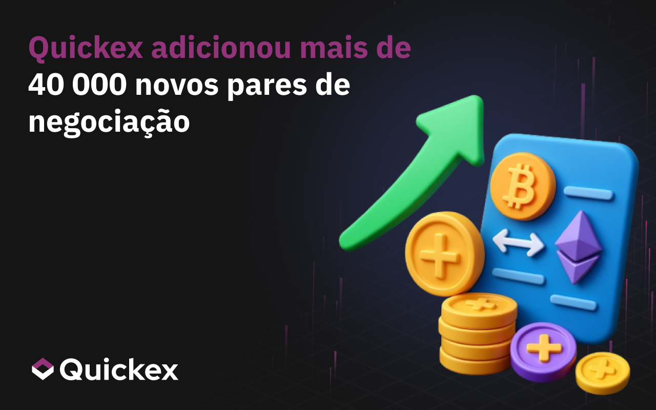 Quickex adiciona mais de 40.000 novos pares de trading