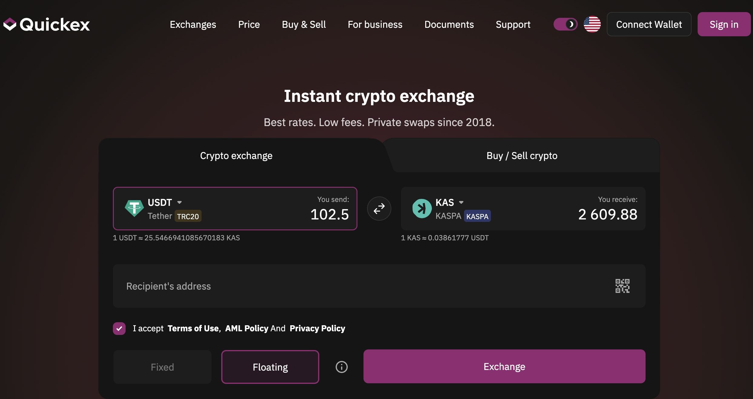 exchange crypto