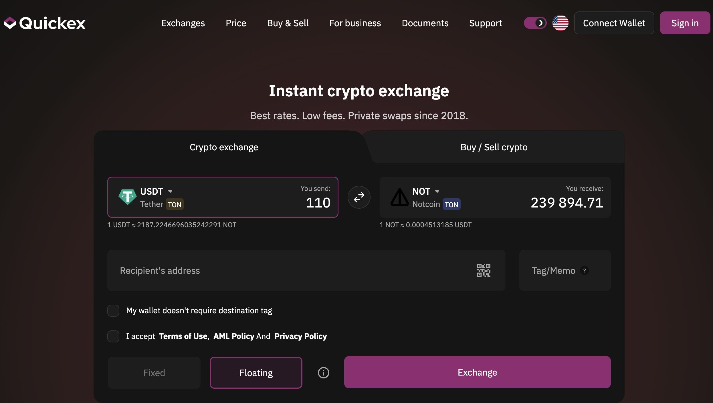 exchange crypto