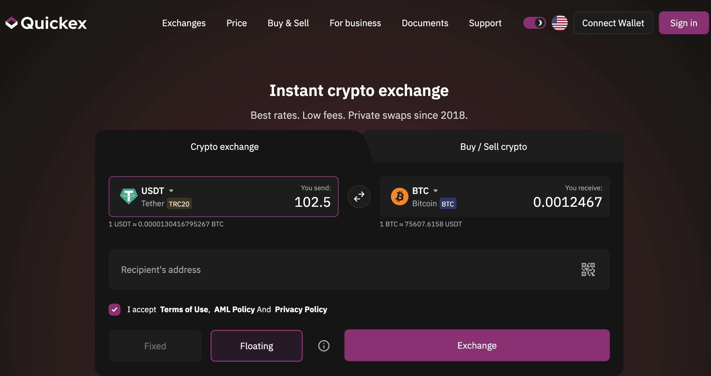 exchange crypto