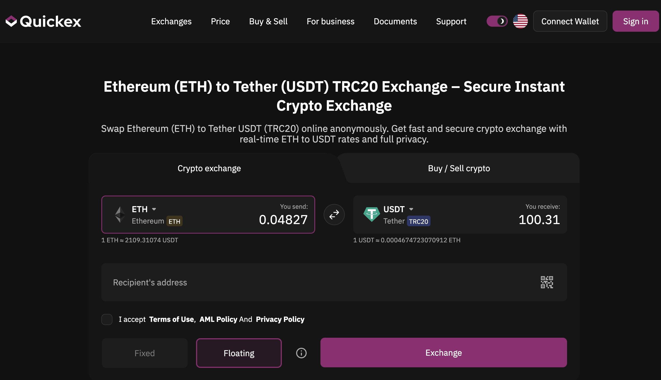 exchange crypto
