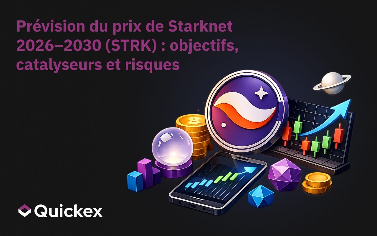 Prévision du Prix de Starknet 2026–2030 (STRK) : Objectifs, Catalyseurs, Risques