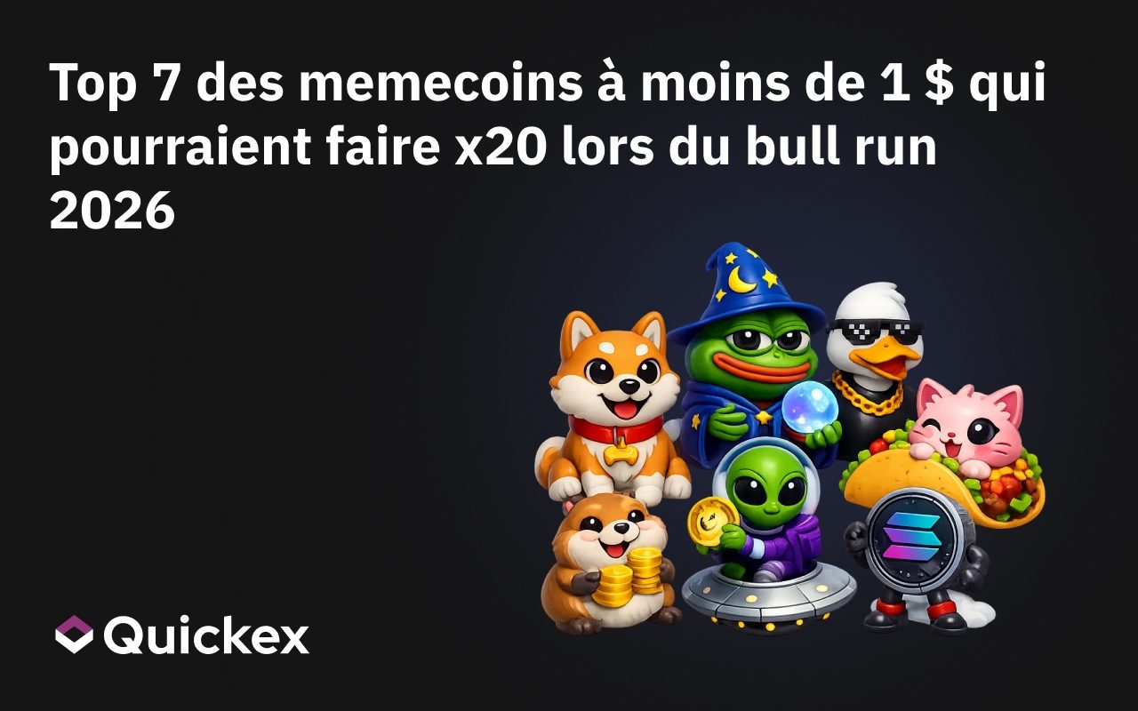 Top 7 memecoins sous 1$ qui pourraient faire x20 lors du bull run de 2026