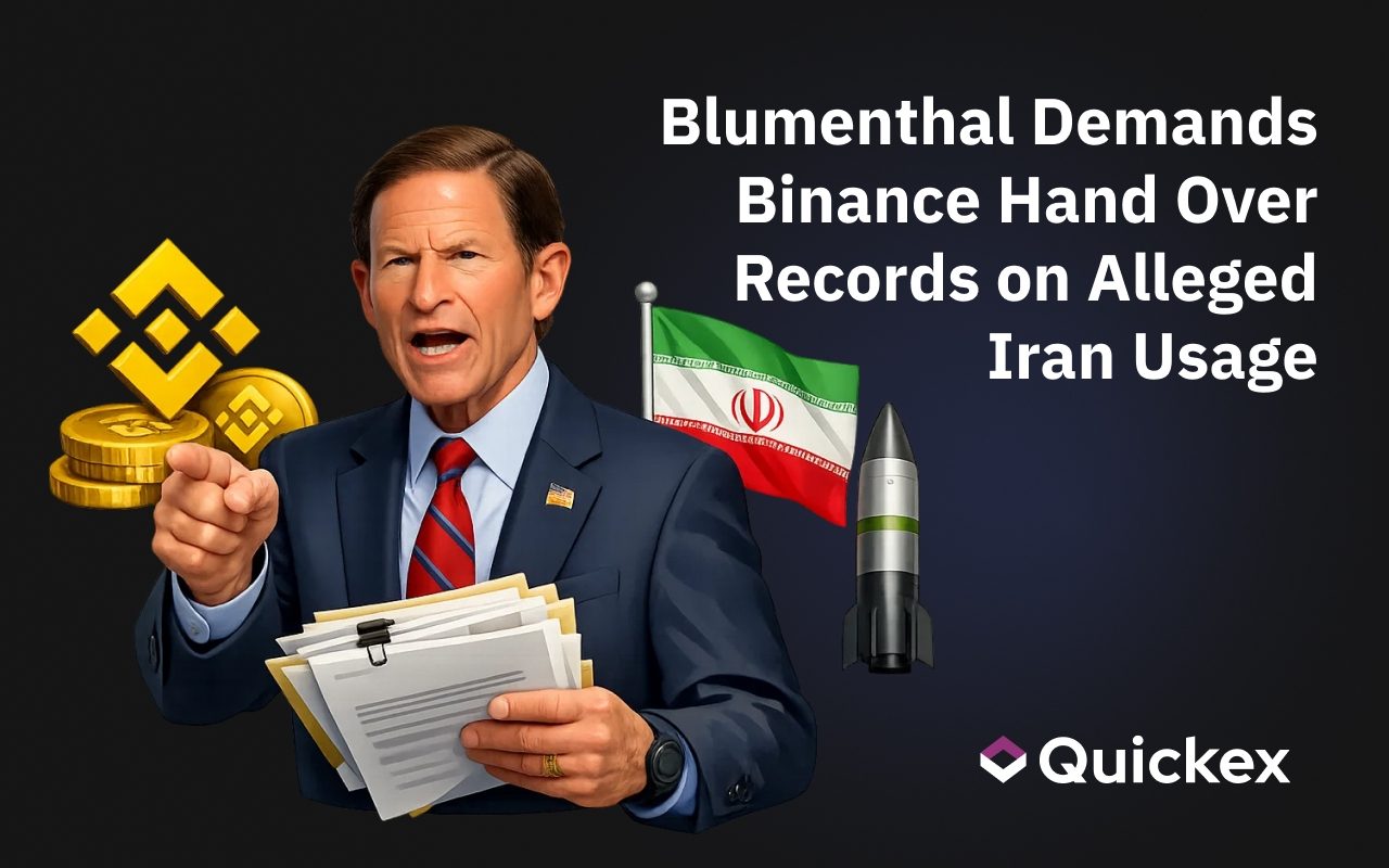 U.S. Senator Blumenthal Demands Binance Hand Over Records on Alleged Iran Usage