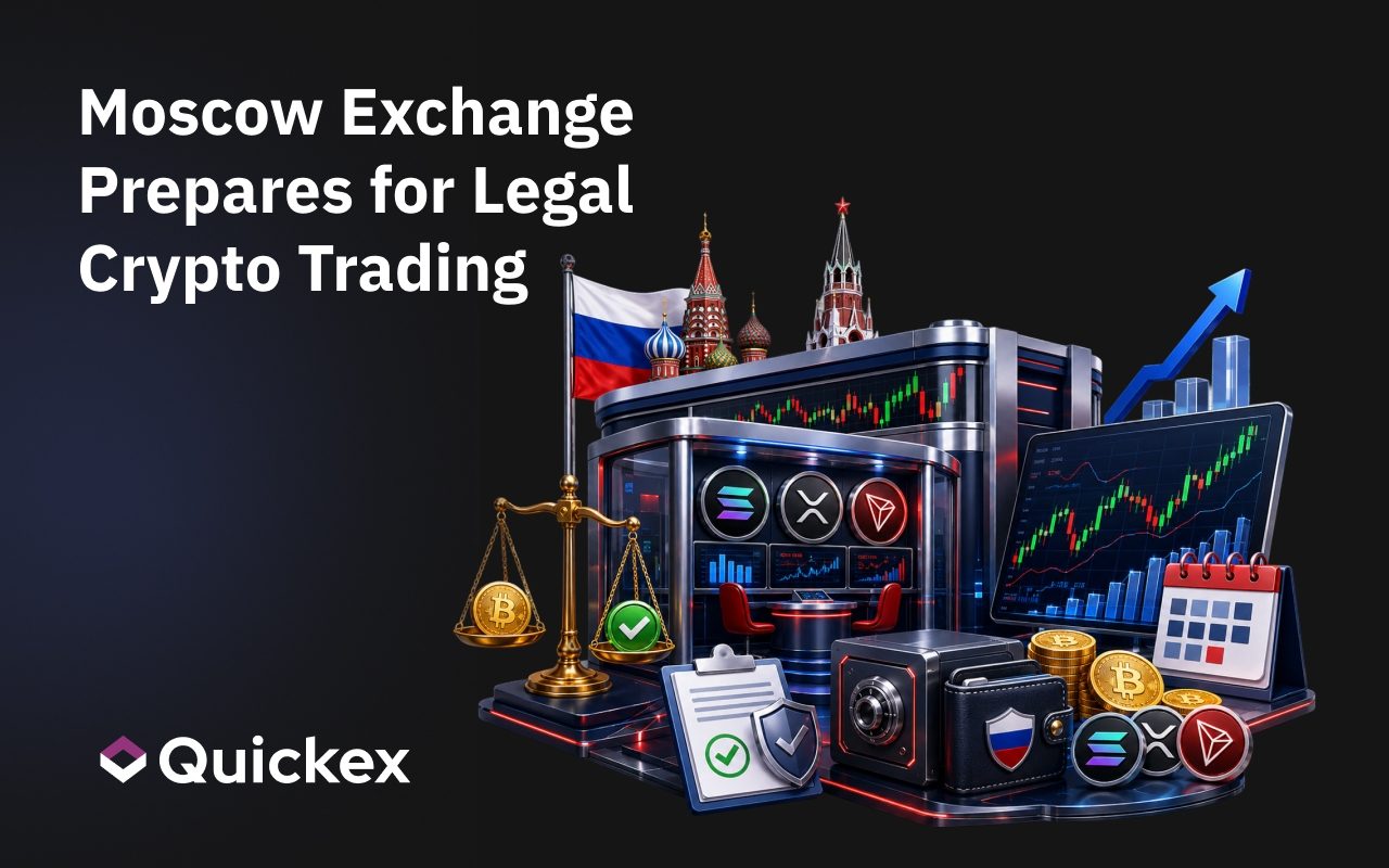 Moscow Exchange Prepares for Legal Crypto Trading: Separate Section, Extended Hours, and New Futures on SOL, XRP, TRX Launch Today