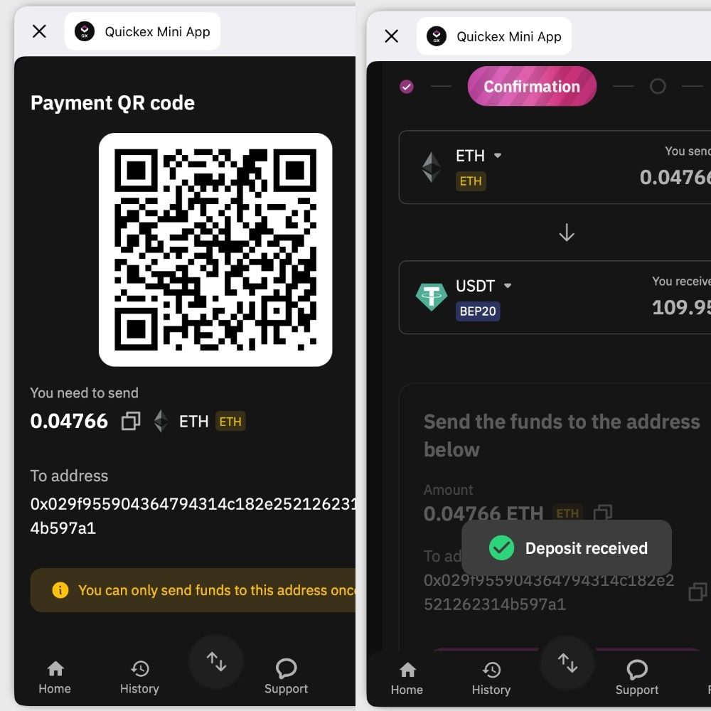 Quickex Telegram Mini App