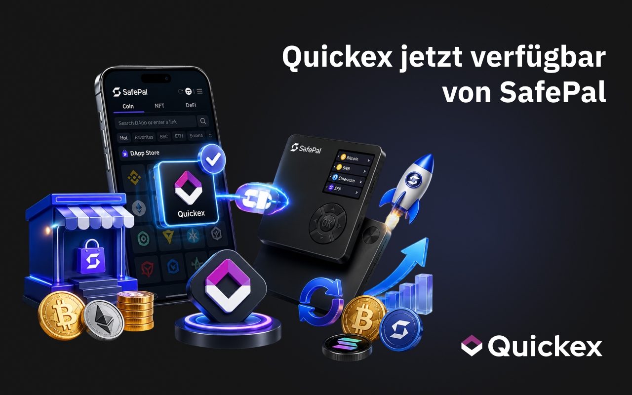 Quickex jetzt verfügbar im DApp Store von SafePal